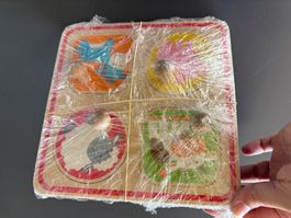 Hape Holzpuzzle Tiere mit Knöpfen