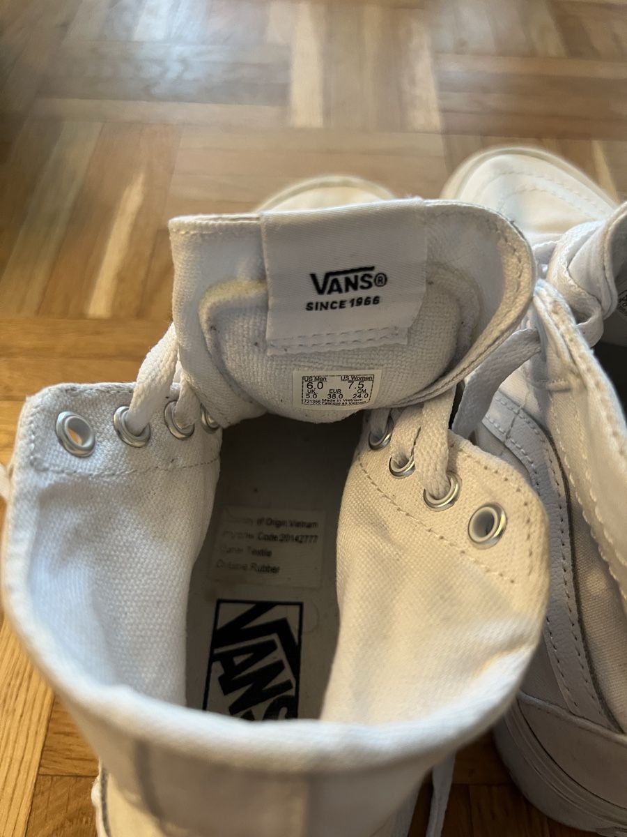 Vans Scarpe da uomo: VANS WHITE HIGH-TOP SNEAKERS – Usato da Dielsdorf venduto da zur_l8bs 3
