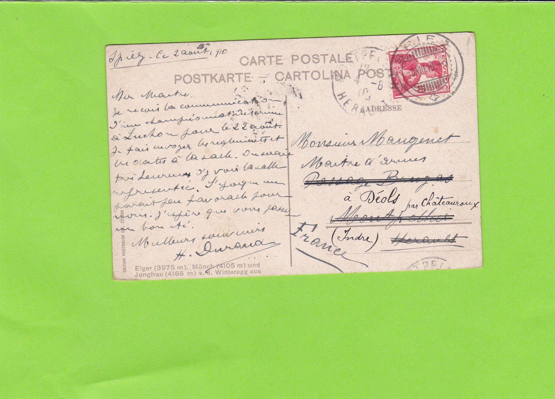 Cartes postales: Eiger-Mönch-Jungfrau – D'occasion à St. Peterzell par neckertal 1