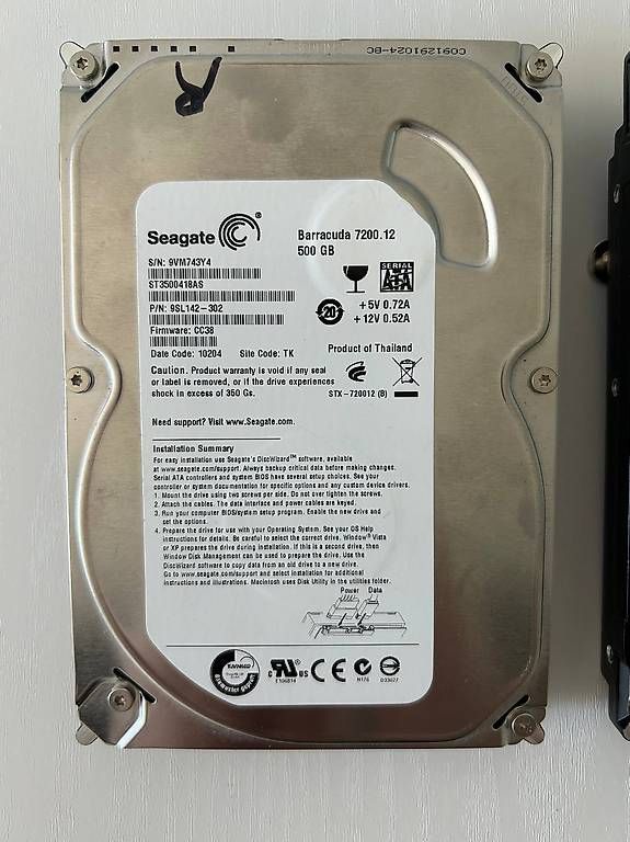 Dischi rigidi: 2x HDD Seagate Barracuda 500GB – Usato da Zürich venduto da mozii 1