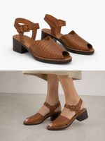 Robert Clergerie Croc Embossed Leather Sandals Sandalen