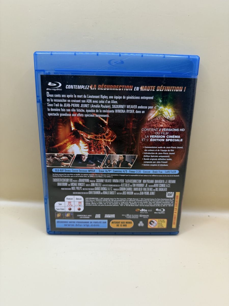 Tutti i DVDs: Alien, La Résurrection Blu-ray film – Usato da Genève venduto da sho_67qj 1