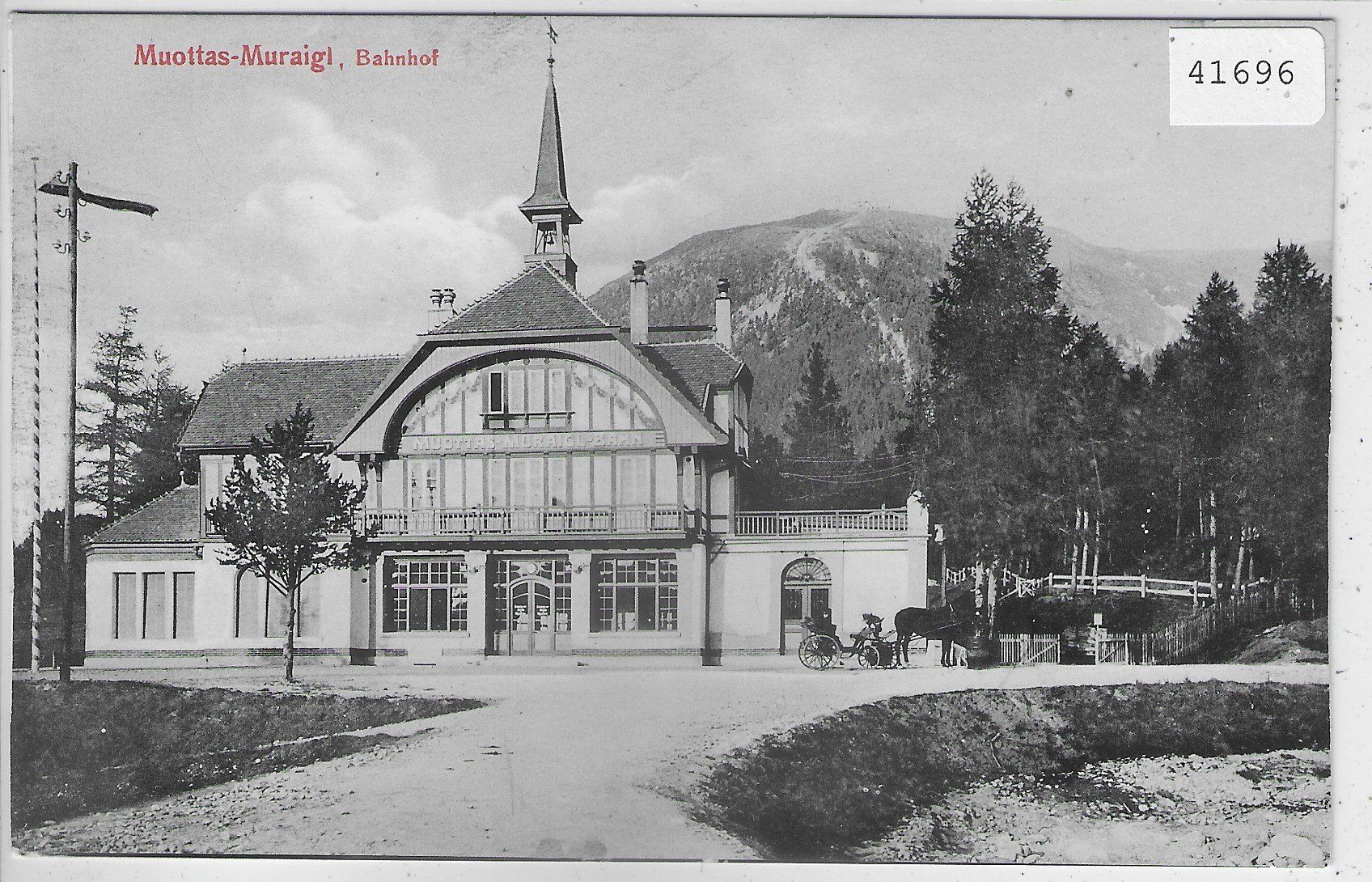 Ansichtskarten: Muottas-Muraigl - Bahnhof - Kusche – Gebraucht aus Ettingen von Kartenplanet