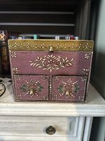 Antiker Schmuckschrank / Mini-Kommode mit 3 Schubladen