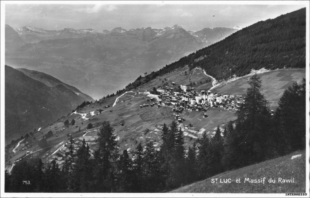 Cartoline postali: St. Luc // 1939 Massif du Rawil – Usato da Basel venduto da intermezzo12