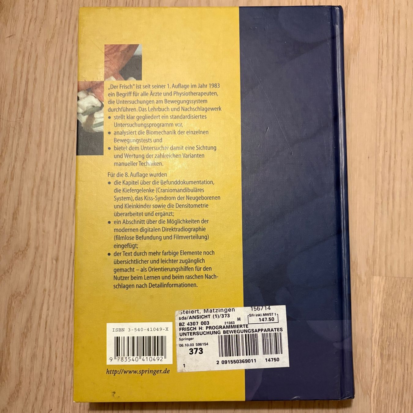 Libri: Frisch: Programmierte Untersuchung des Bewegungsapparates! – Usato da Elgg venduto da Jo_Naj 1