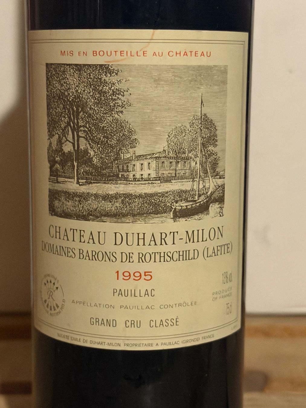 Vino: Château Duhart Milon 1995 Pauillac – Nuovo (secondo la descrizione) da Roche VD venduto da avediscipule 1
