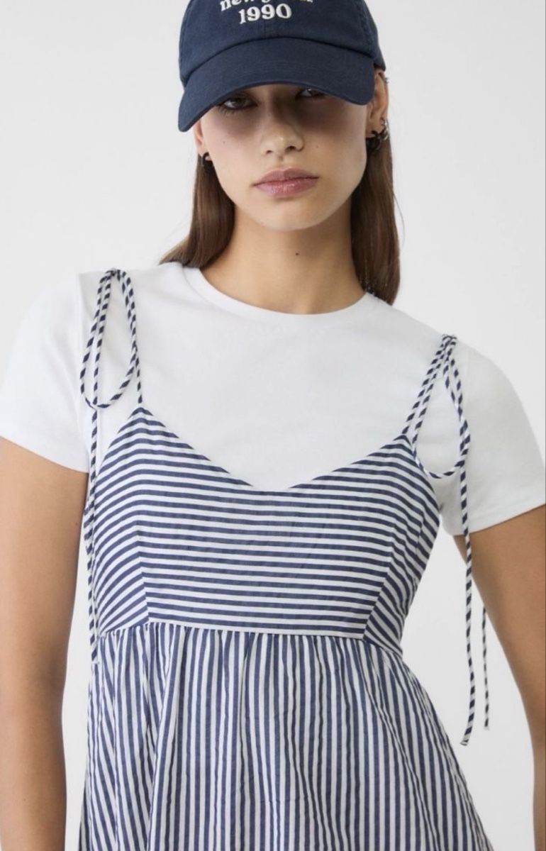 Stradivarius Vestiti: Stripe summer dress - size S - blue white – Nuovo (secondo la descrizione) da Sementina venduto da NinaDel 5