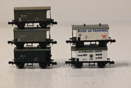 Güterwagen SBB Nostalgie Spur N 5 Stück , Hersteller ?