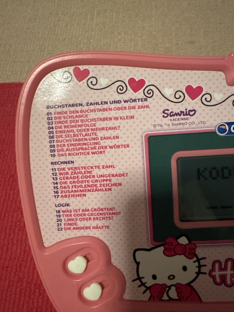 Giocattoli: Hello Kitty Spielcomputer – Usato da Baar venduto da Tasha04 2