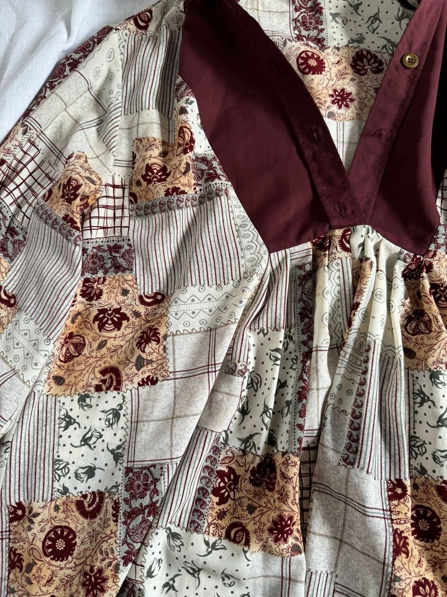 Camicette: Schicke patchworkBluse mit Blumenmuster und Knöpfen Gr. 38 – Usato da lommis venduto da inf_thv8 3