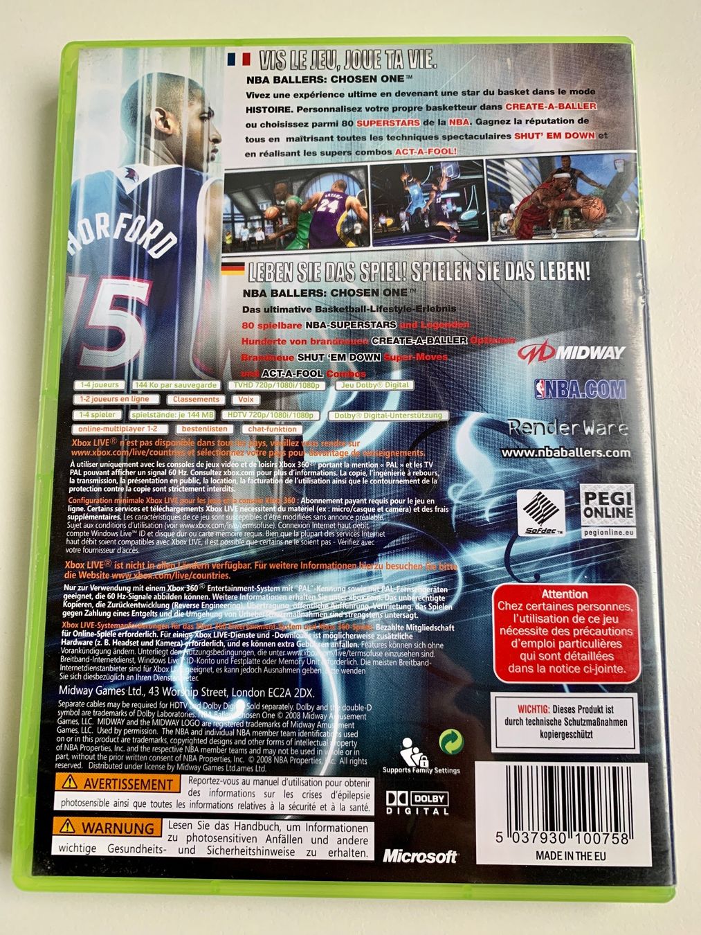 Microsoft Giochi: XBOX 360 NBA Ballers: Chosen One – Usato da Kaiseraugst venduto da Marsupower 1