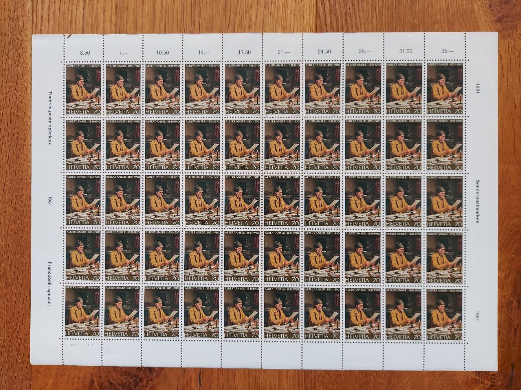 Tutti i francobolli: Postfrisch, gültige Schweizer Frankatur, Briefmarkenbogen – Nuovo e nell'imballaggio originale da Heiden venduto da ber_b77f