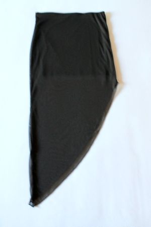 langer asymmetrischer ROCK in schwarz  36 S