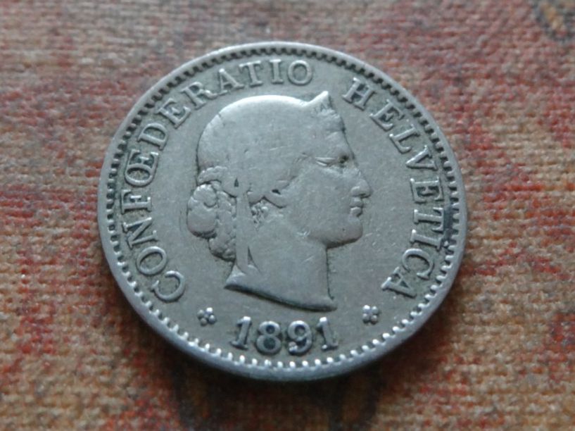 Tutti le monete: 5 Rp. 1891  (B) – Usato da Romanel-sur-Lausanne venduto da Swift13