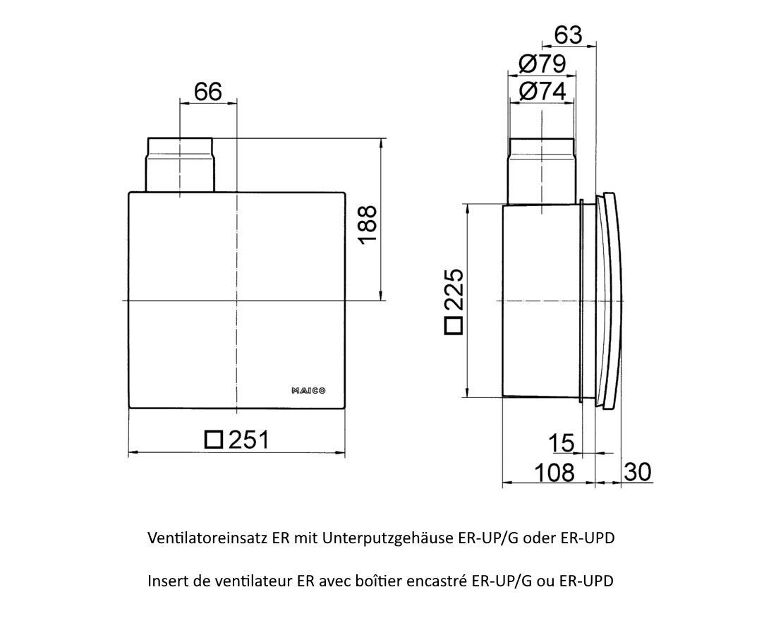 Ventilatori: Maico ER 100 VZ Einbau-Ventilatoreinsatz – Nuovo e nell'imballaggio originale da Bottighofen venduto da zaap 2