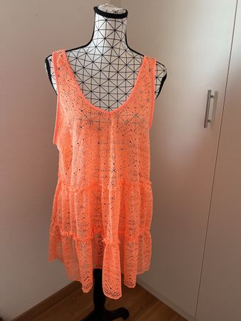 Robe tunique  orange fluo idéal pour la plage - Taille M 5