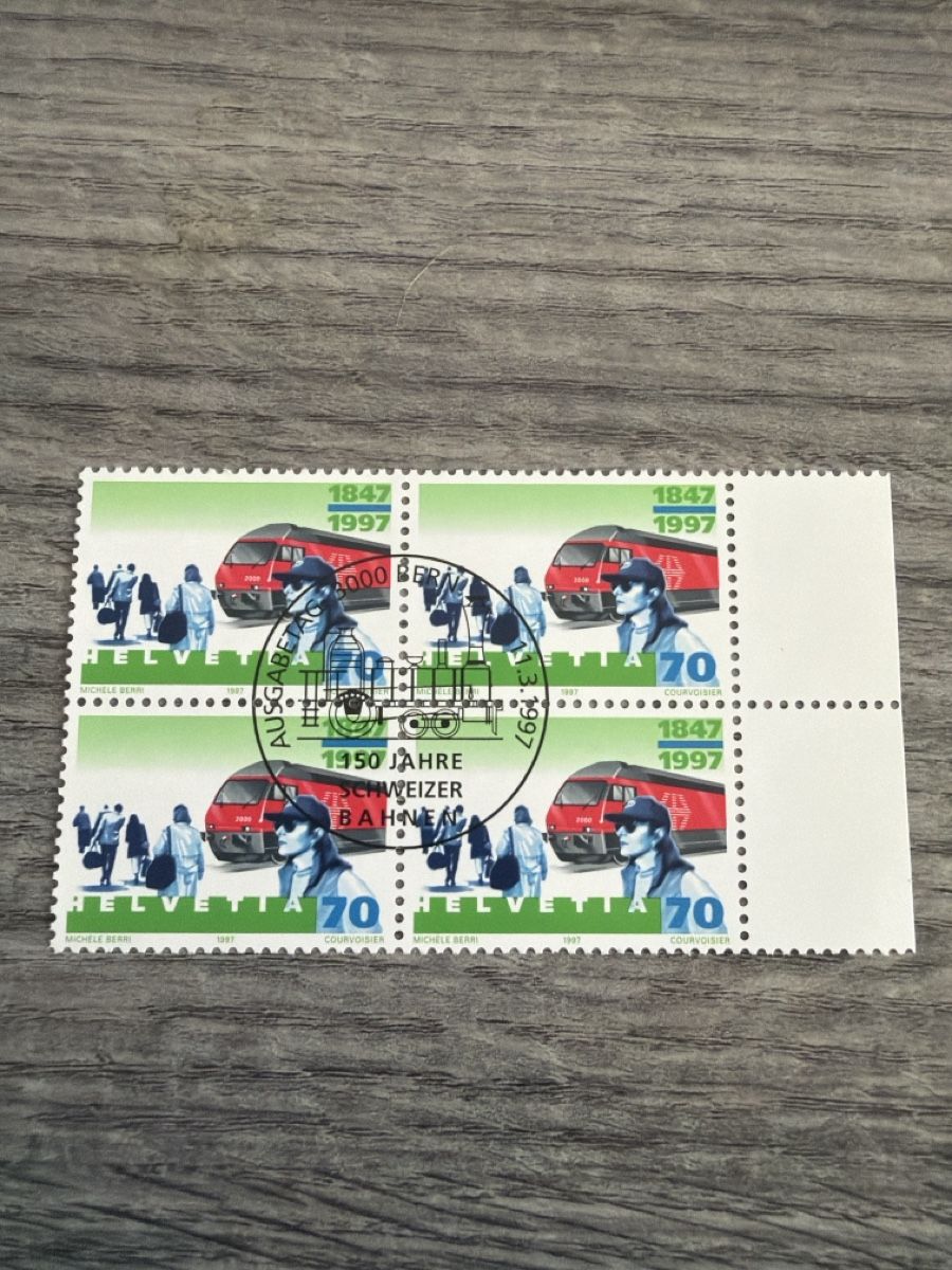 Tutti i francobolli: Briefmarken: 150 Jahre Schweizer Bahnen 1997 – Nuovo (secondo la descrizione) da Tafers venduto da Tschanz-Solutions