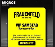 1X Frauenfeld VIP Tickets für den Samstag