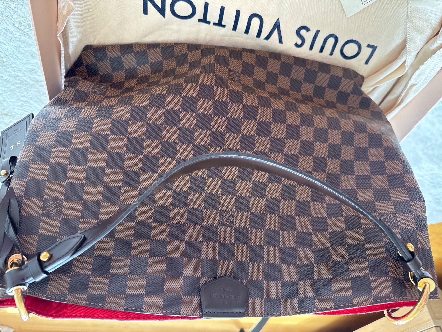 Louis Vuitton Borse da donna: Louis Vuitton Graceful MM Damier Azur – Usato da Wollerau venduto da Vinagoni 1