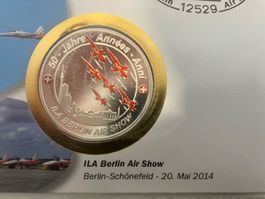 Patrouille Suisse  Numisbrief versilberte Medaille 2014