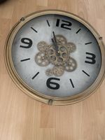 Wanduhren Goldfarben mit sichtbarem Uhrwerk 49cm
