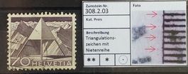 1688A) 308.2.03, Abart  in der Mitte mit Nietenreihe