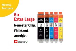 PGI-525 XL CLI-526 XL – Drucker-Patronen kompat. Canon (1x5)