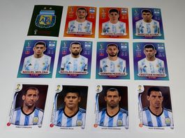 12 Panini Bilder – Argentinien 🇦🇷 – teilweise selten