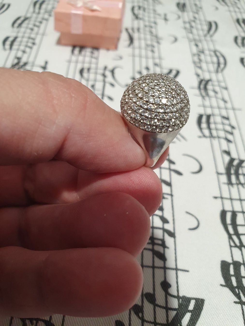 Ringe: Entourage Pavé Designer Ring,  Silber 925 in Kugelform 😍 – Gebraucht aus Wohlen AG von palmsprings 1