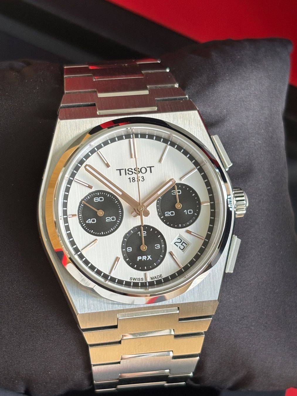 Tissot Orologi: TISSOT PRX 42mm Chronograph Automatic Fullset NEU – Nuovo e nell'imballaggio originale da Birsfelden venduto da Mynos 1