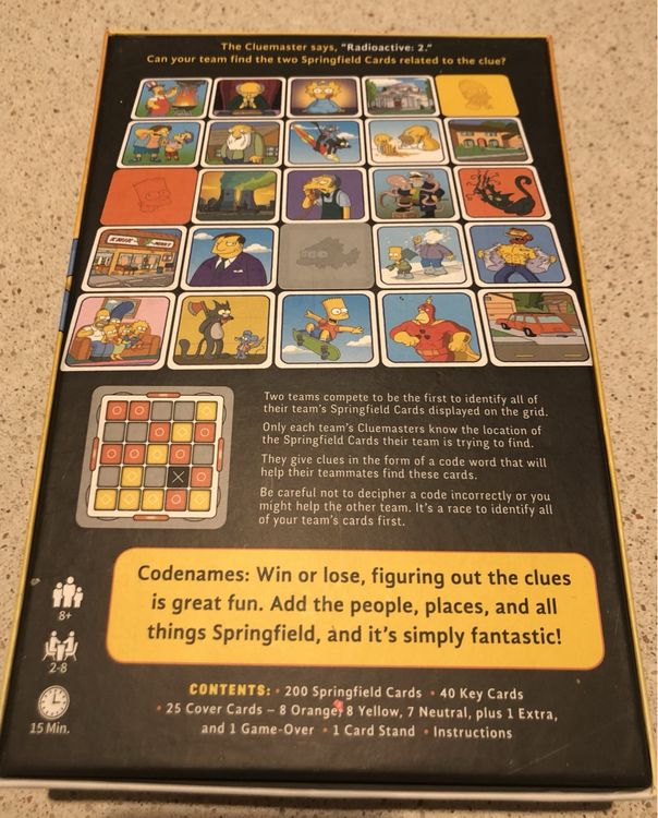 CODENAMES The Simpsons Family edition, board game (Gebraucht) in für ...