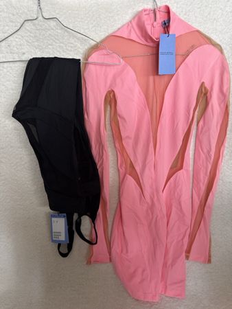 2 pièces MUGLER H&M robe 36 leggings 34 NEUF! 