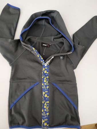 Ktec Kinder Fleece Jacke, Gr. 116, Grau-Blau, Top Zustand!