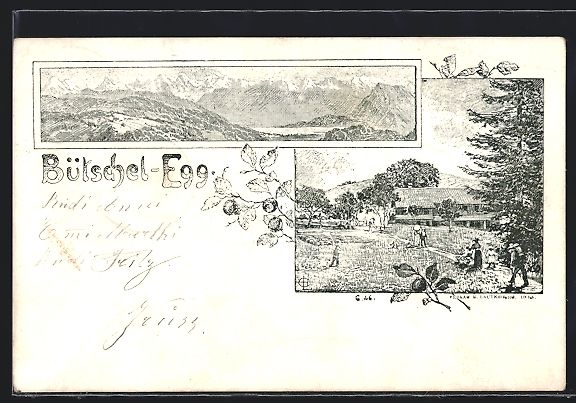 Ansichtskarten: Litho Bütschel-Egg, Gebäude mit Umgebu – Gebraucht aus Berlin von bartko-reher