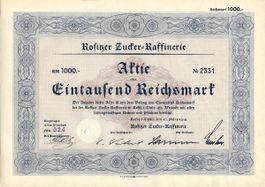 Rositzer Zucker-Raffinerie, Rositz - 1939