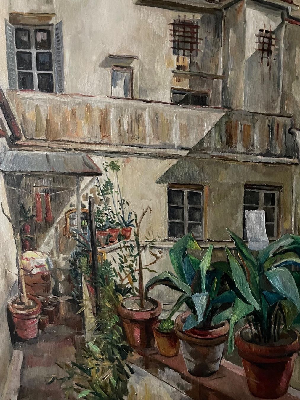 Dipinti: Ölgemälde Gasse mediterran signiert – Usato da Cham venduto da Chramschopf 3
