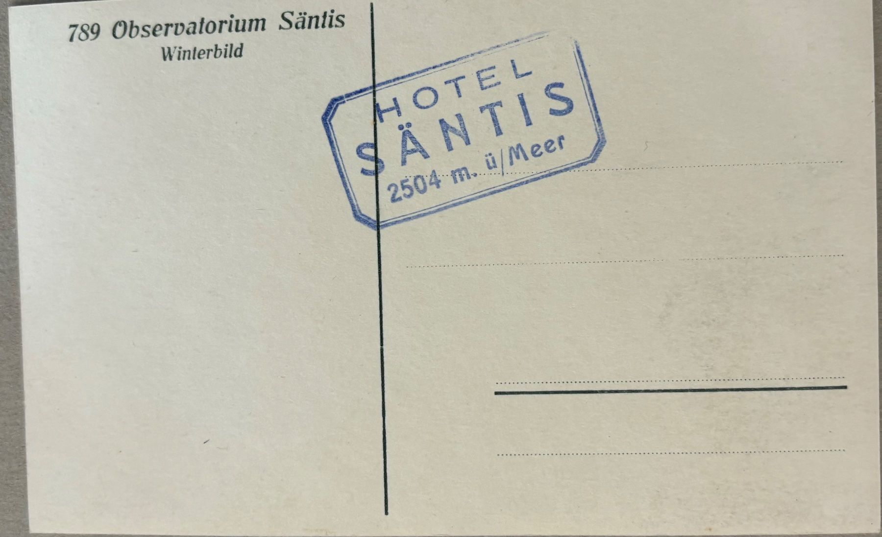 Cartes postales: Observatorium Säntis, Winterbild, Hotelstempel – D'occasion à Frauenfeld par Merk52 1