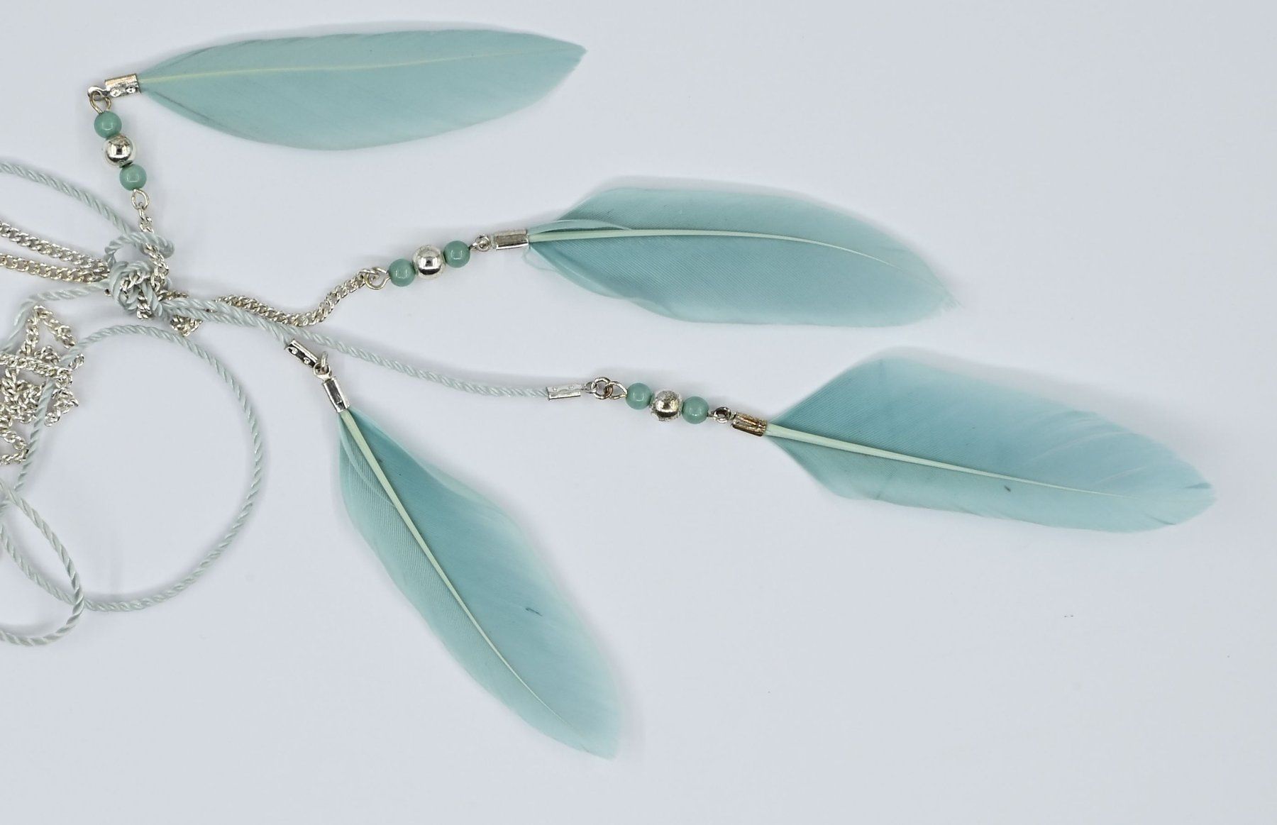 Catenine: Federkette, mit blauen Federn – Usato da Dürnten venduto da pema28