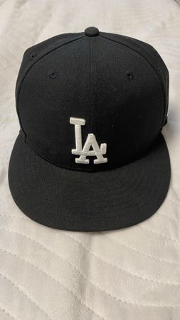 LA Dodgers Cap 59FIFTY Gr. 7 1/4 Schwarz Sommerlich
