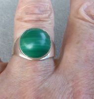 Ring 800 Silber mit Malachit Stein