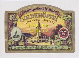Etikette - Gumpoldskirchner Goldknöpfel (Zierfandel) /bd