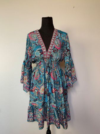 Boho Minikleid aus Seide