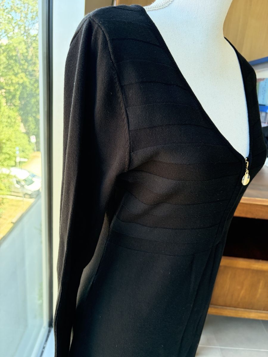 Morgan Vestiti: Morgan - Black knit dress with front zip – Usato da Nyon venduto da Deb_D39 5