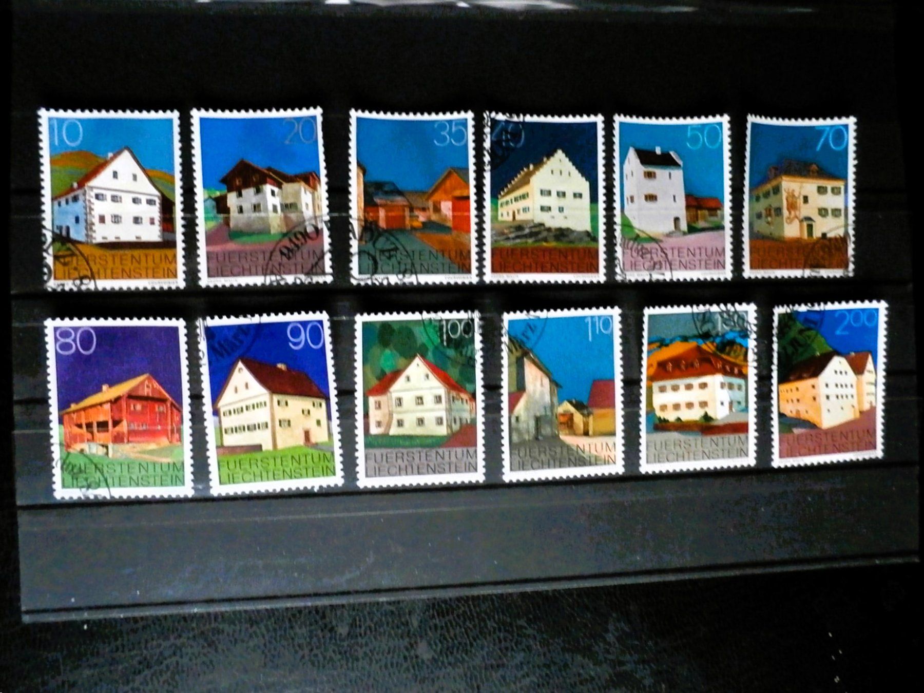 Tutti i francobolli: FL 1978 Freimarken Bauten ET – Usato da Kehrsatz venduto da Bernherb2