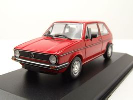 VW Golf I 3-Türer Phase III 1980-1983 rot / schwarz     1:43