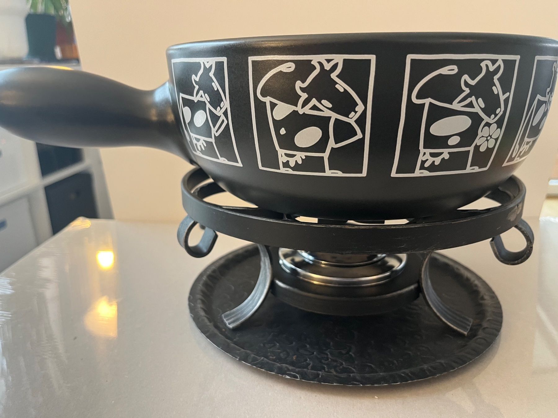 Elettrodomestici da cucina: Fondue Set - Caquelon Landert und Rechaud – Usato da Zürich venduto da mast728 8