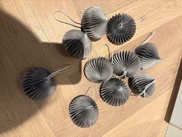 Arket Weihnachts Ornament, Grau, 10 stk.