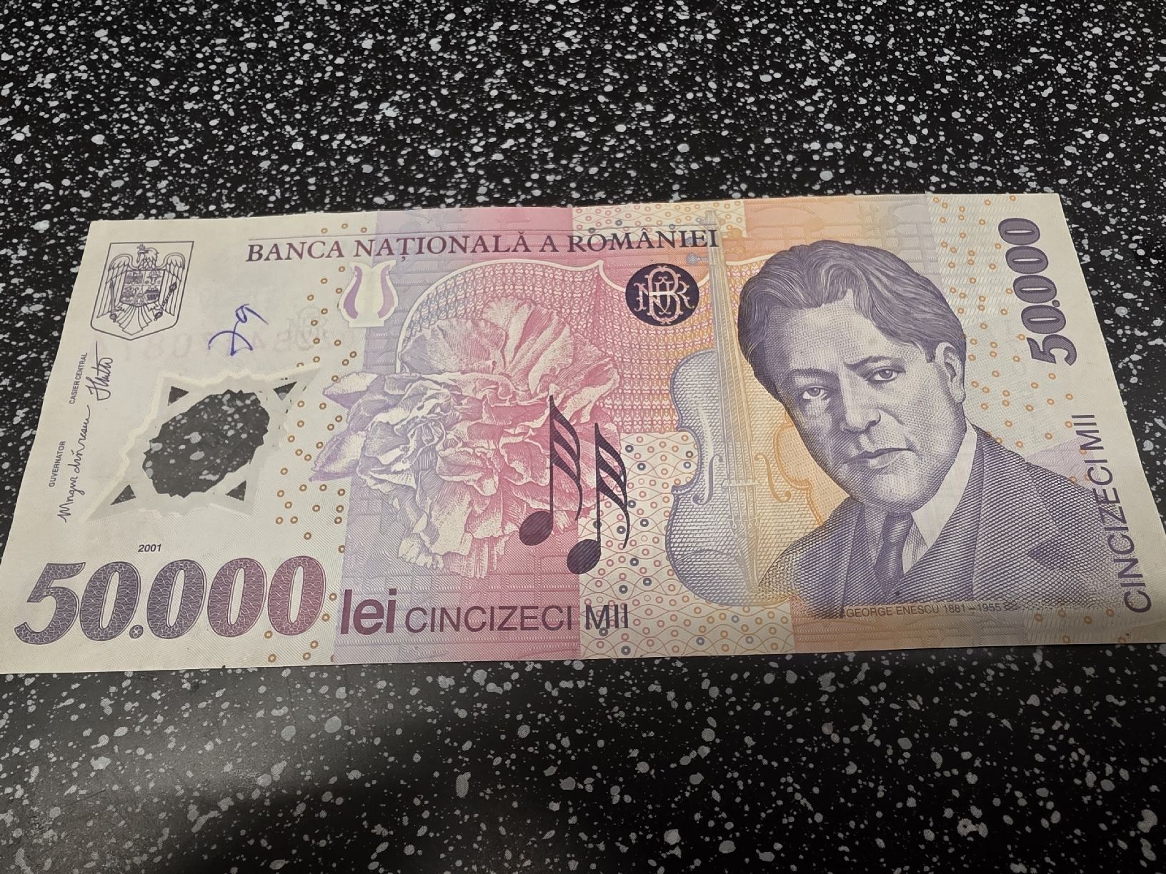 Banknoten: 50000 Lei Rumänien Banknote 2001  – Neu und originalverpackt aus Herisau von Antiques.AR