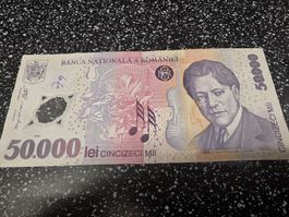 50000 Lei Rumänien Banknote 2001 